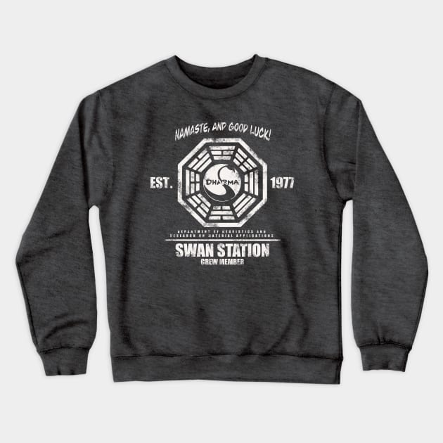 Swan Station Crew Member Crewneck Sweatshirt by JoelHorton